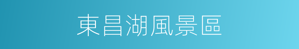 東昌湖風景區的同義詞
