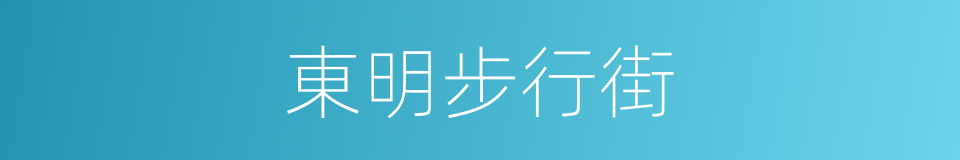 東明步行街的同義詞