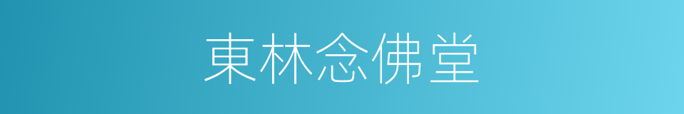 東林念佛堂的同義詞