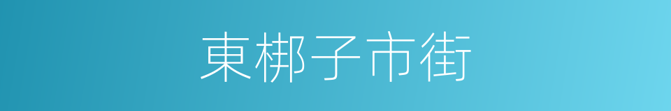 東梆子市街的同義詞