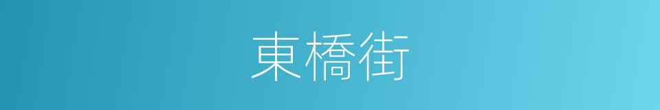 東橋街的同義詞