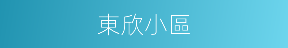 東欣小區的同義詞