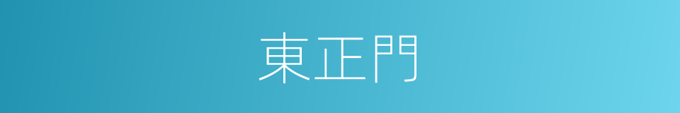 東正門的同義詞