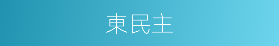 東民主的同義詞