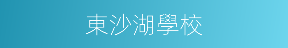 東沙湖學校的同義詞