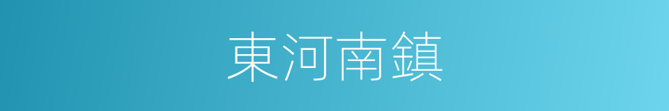 東河南鎮的同義詞