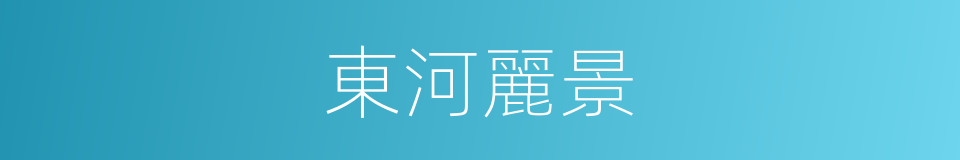 東河麗景的同義詞