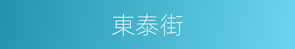 東泰街的同義詞