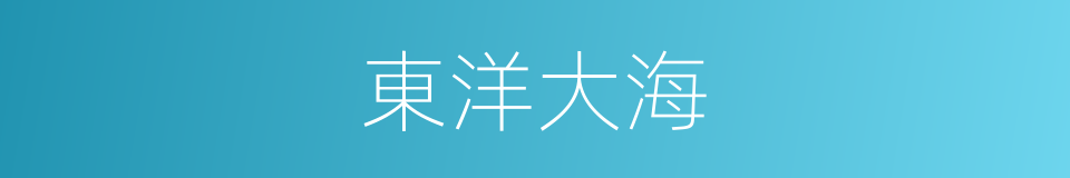 東洋大海的意思