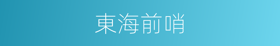 東海前哨的同義詞