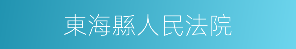 東海縣人民法院的同義詞