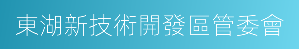 東湖新技術開發區管委會的同義詞