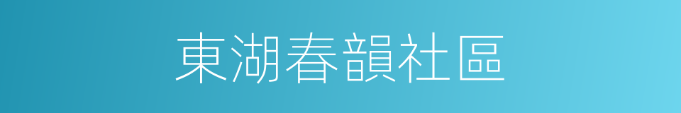 東湖春韻社區的同義詞