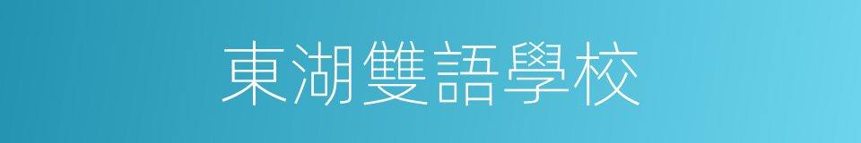 東湖雙語學校的同義詞