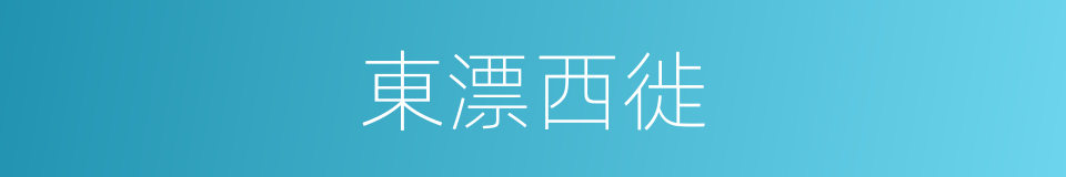 東漂西徙的意思