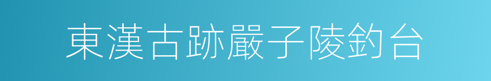 東漢古跡嚴子陵釣台的同義詞