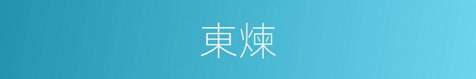 東煉的同義詞