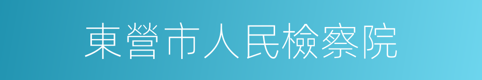 東營市人民檢察院的同義詞