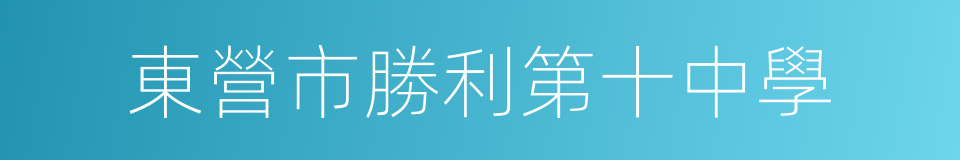 東營市勝利第十中學的同義詞