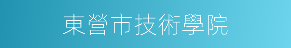 東營市技術學院的同義詞