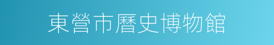 東營市曆史博物館的同義詞