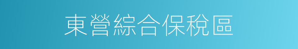 東營綜合保稅區的同義詞