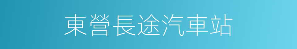 東營長途汽車站的同義詞