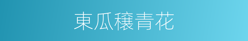 東瓜穣青花的意思