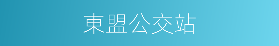 東盟公交站的同義詞