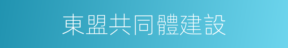 東盟共同體建設的同義詞