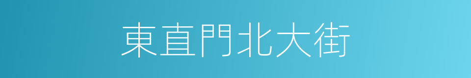 東直門北大街的同義詞