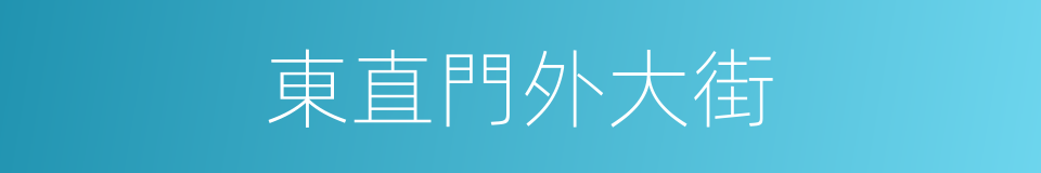 東直門外大街的同義詞