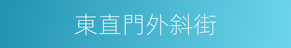 東直門外斜街的同義詞