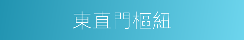 東直門樞紐的同義詞