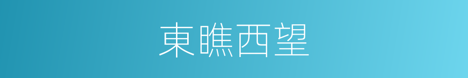 東瞧西望的意思