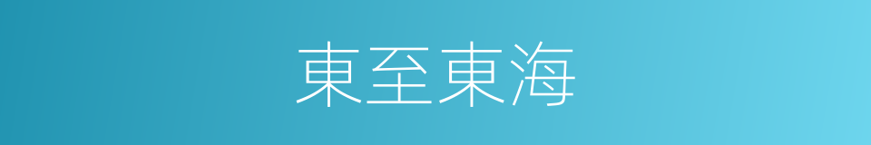 東至東海的同義詞