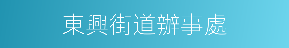 東興街道辦事處的同義詞