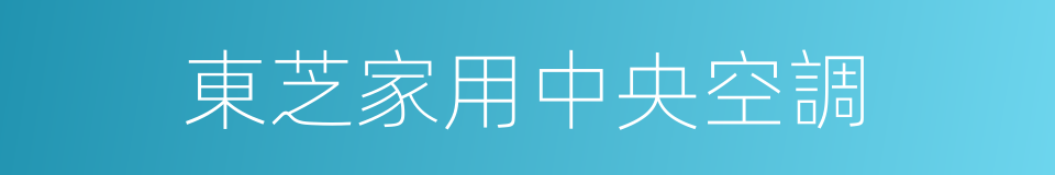 東芝家用中央空調的同義詞