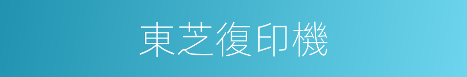 東芝復印機的同義詞