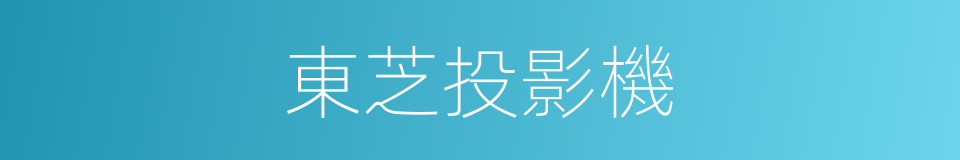 東芝投影機的同義詞