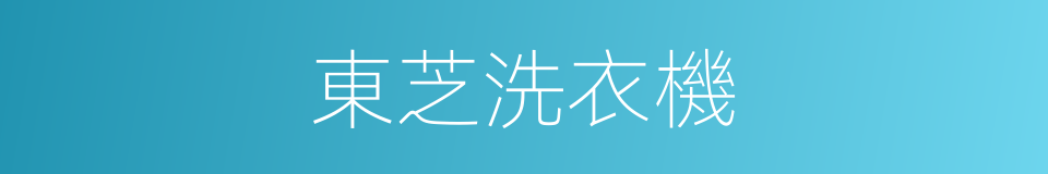 東芝洗衣機的同義詞