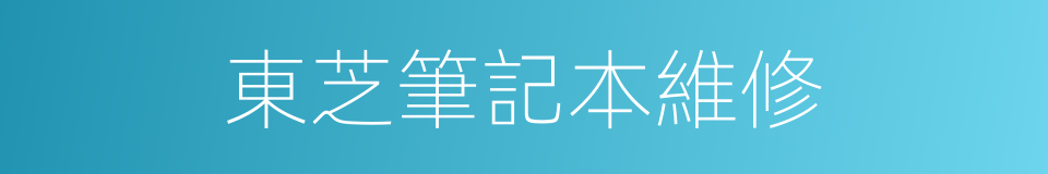 東芝筆記本維修的同義詞