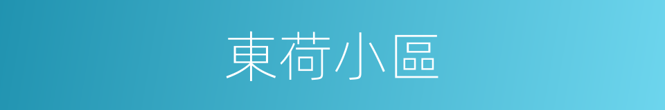 東荷小區的同義詞