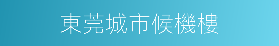 東莞城市候機樓的同義詞