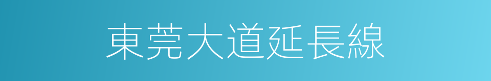 東莞大道延長線的同義詞