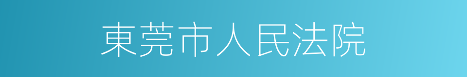 東莞市人民法院的同義詞