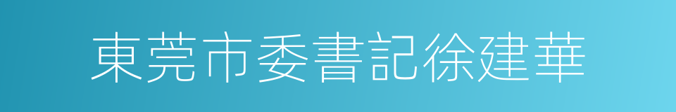 東莞市委書記徐建華的同義詞