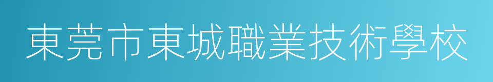 東莞市東城職業技術學校的同義詞