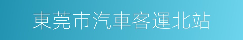 東莞市汽車客運北站的同義詞