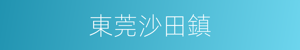 東莞沙田鎮的同義詞